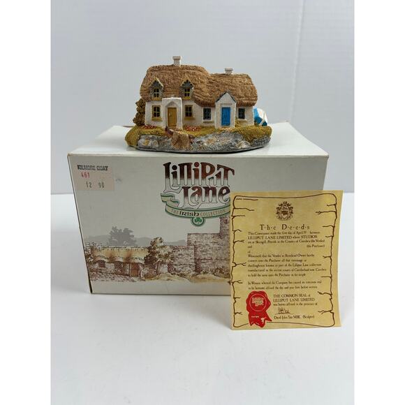 Lilliput Lane Kilmore Quay 1989 Irish Collection Cottage w Box & Deed - Picture 1 of 10